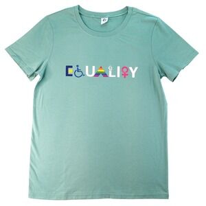 Equality Rainbow Fist Symbol Pride Graphic Tee Shirt Women's‎ Size Small